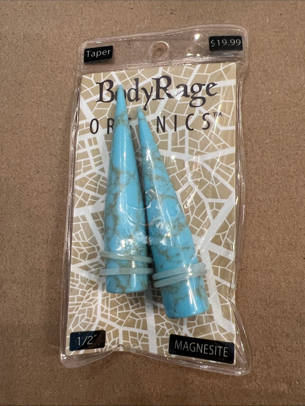 BodyRage Organics Blue Magnesite Tapered Ear Plugs